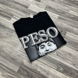 Peso Pluma Graphic T-Shirt Black Fruit of the Loom HD Cotton Size L Men’s Tee